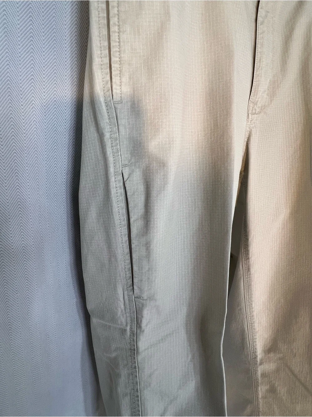 Roundtree & Yorke Casual Men’s Cotton Pants Beige Pockets Textured 32X30 👍